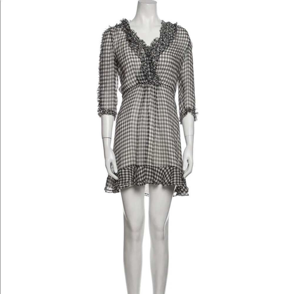 Kooples Silk Checkered Dress